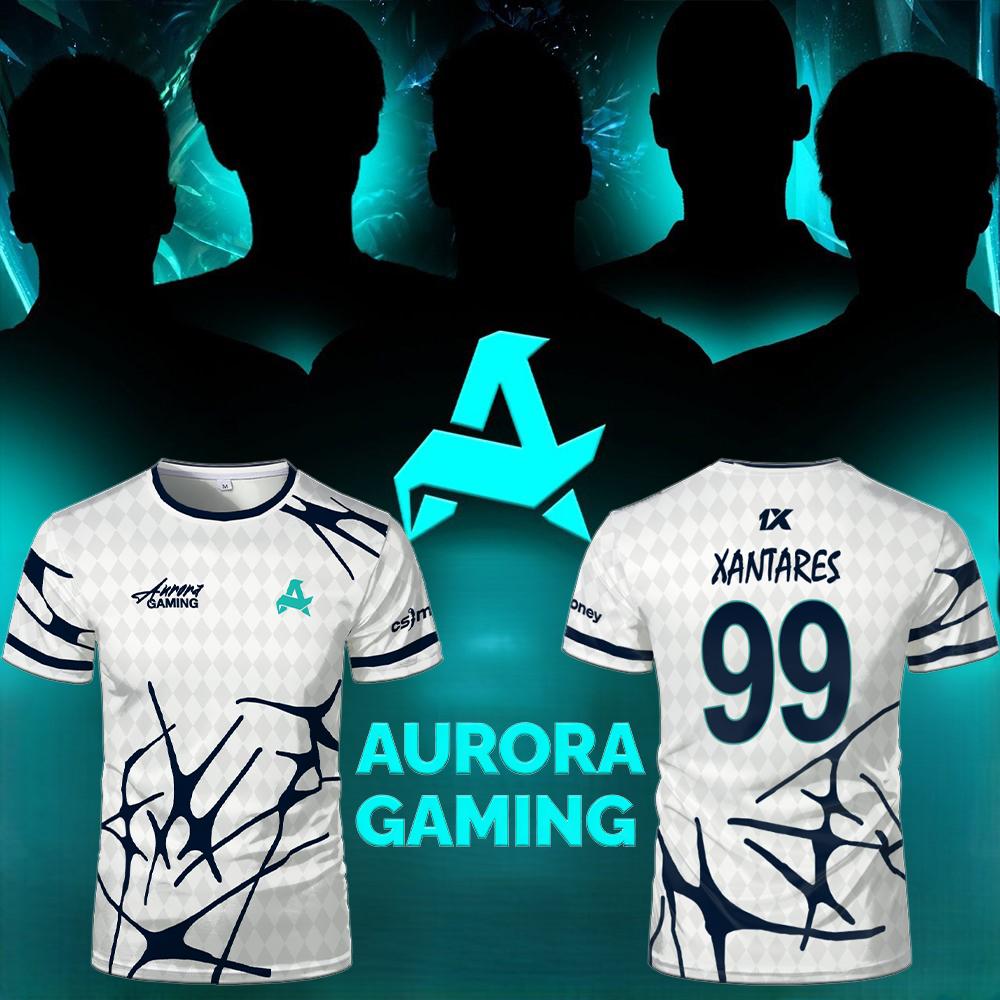 Esports Gaming T Shirt - 전자 스포츠 팀 오로라 게임 저지