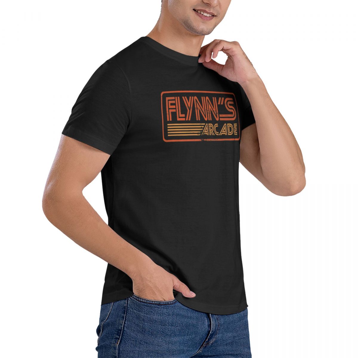 Flynn 남성용 코튼 캐주얼 티셔츠, 라운드 칼라 아 - Esports Gaming T Shirt 리뷰 및 가격