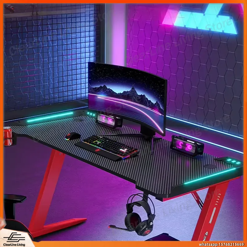 게이밍 데스크 높이 조절 가능 RGB LED 컴퓨터 책 - Esports And Gaming Management 리뷰 및 가격