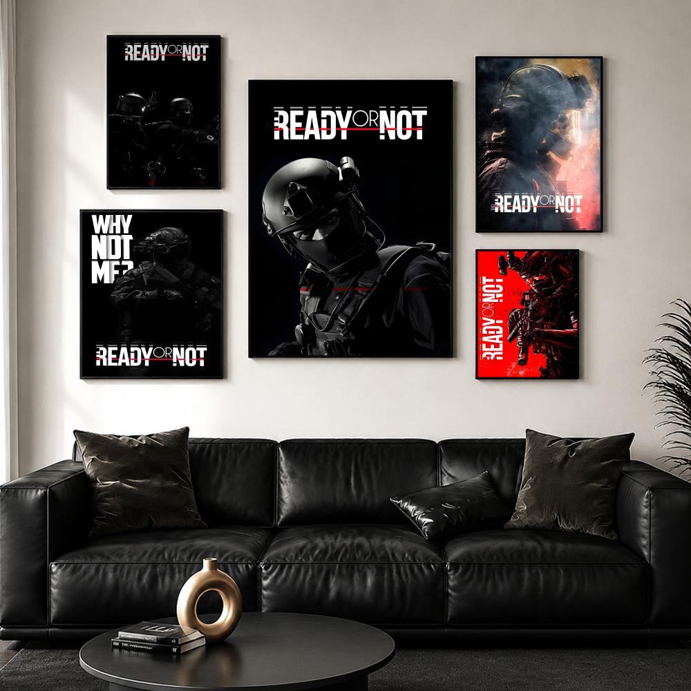 R-Ready 또는 N-NotS 포스터 HD 벽 장식  - Esports Gaming Lounge 리뷰 및 가격