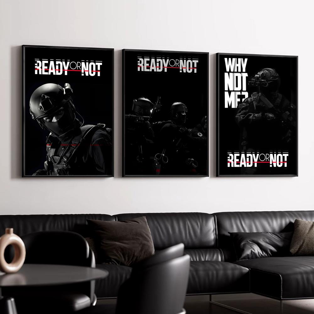 R-Ready 또는 N-NotS 포스터 HD 벽 장식  - Esports Gaming Lounge 리뷰 및 가격