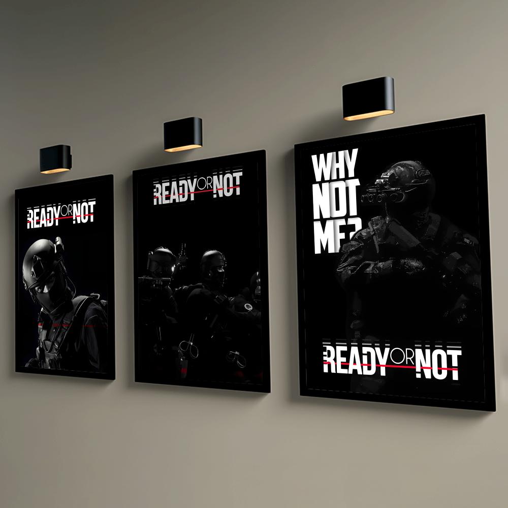 R-Ready 또는 N-NotS 포스터 HD 벽 장식  - Esports Gaming Lounge 리뷰 및 가격