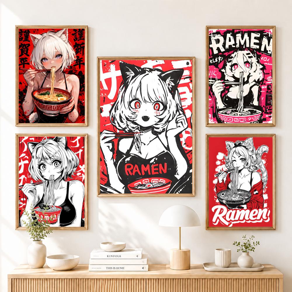 애니메이션 고양이 소녀 그림 캔버스 포스터 아트, 주름 - Esports Gaming Lounge 리뷰 및 가격