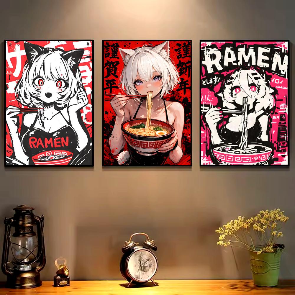애니메이션 고양이 소녀 그림 캔버스 포스터 아트, 주름 - Esports Gaming Lounge 리뷰 및 가격